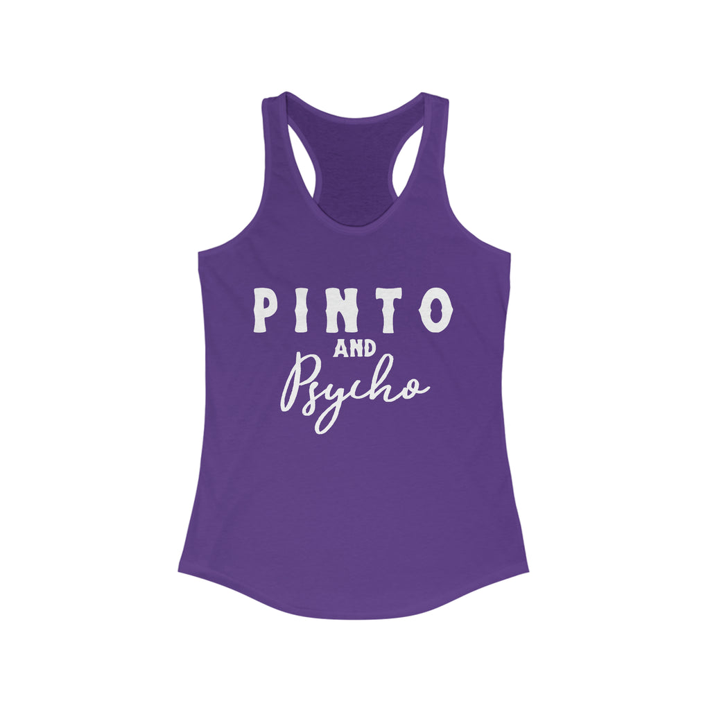 Pinto & Psycho Racerback Tank Horse Color Shirts Printify XS Solid Purple Rush 