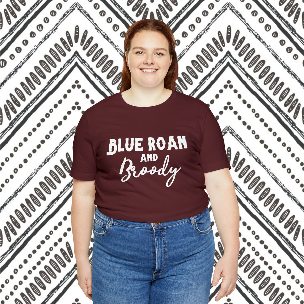 Blue Roan & Broody Short Sleeve Tee Horse Color Shirt Printify   