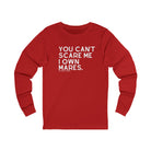 You Can't Scare Me I Own Mares Long Sleeve Tee Long-sleeve The Cinchy Cowgirl- Print S Red