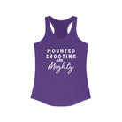 Mounted Shooting & Mighty Racerback Tank Horse Riding Discipline Tee Printify XS Solid Purple Rush