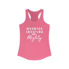 Mounted Shooting & Mighty Racerback Tank Horse Riding Discipline Tee Printify XS Solid Hot Pink 