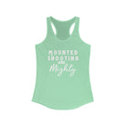 Mounted Shooting & Mighty Racerback Tank Horse Riding Discipline Tee Printify XS Solid Mint 