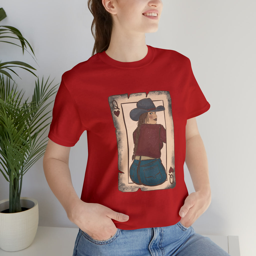 Queen Cowgirl Short Sleeve Tee tcc graphic tee Printify Red XS 