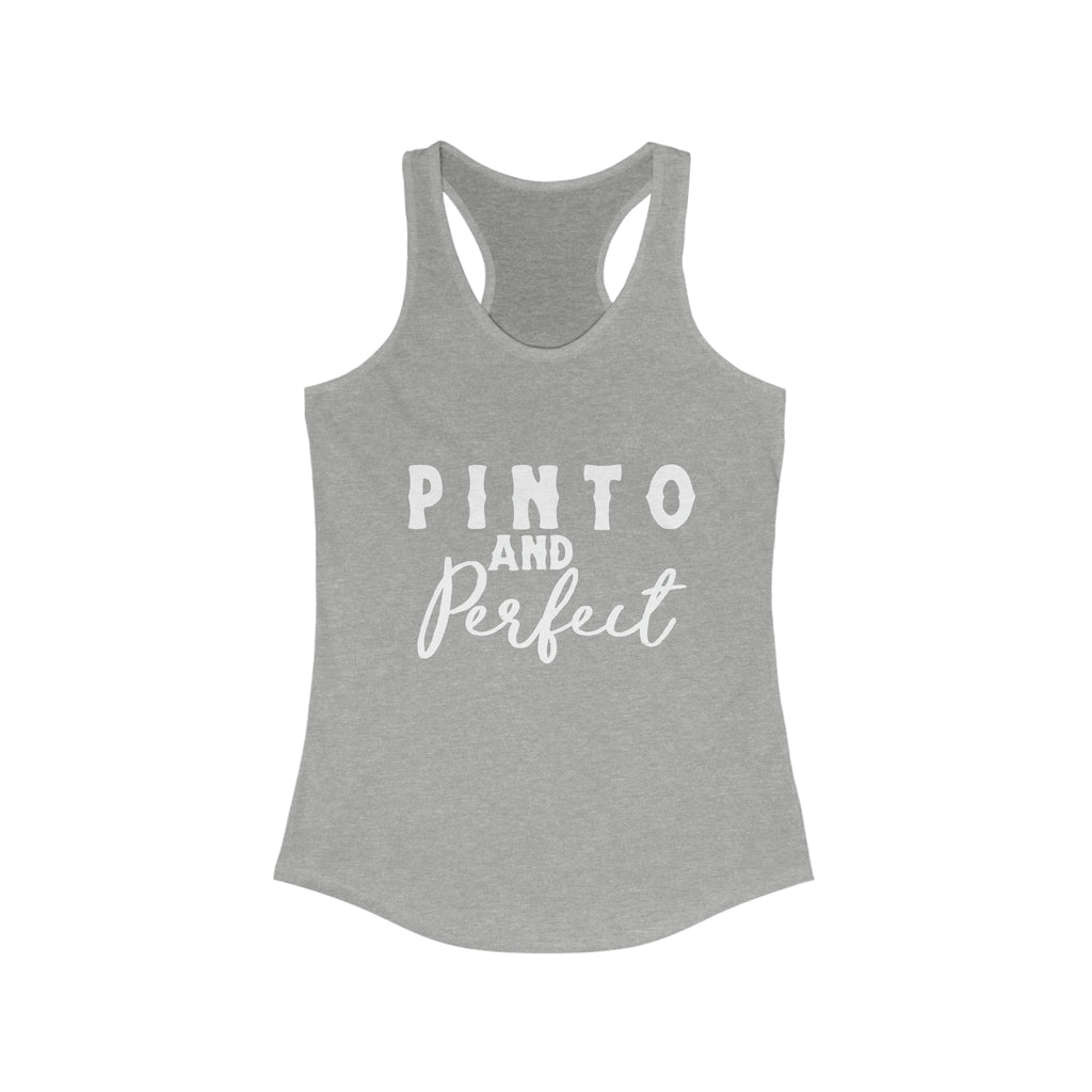 Pinto & Perfect Racerback Tank Horse Color Shirts Printify XS Heather Grey 