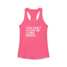 You Can't Scare Me I Own Mares Tank Tank Top The Cinchy Cowgirl - Print XS Solid Hot Pink