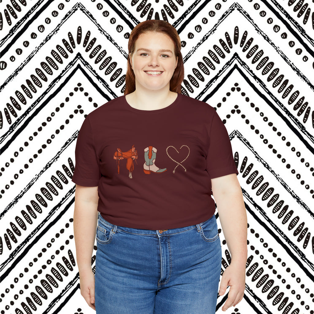 Western Love Short Sleeve Tee Plus Size