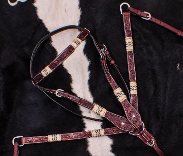 Rawhide Browband Headstall Set headstall set Shiloh   