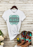 Turquoise Western Mama Short Sleeve Graphic Tee (Available In 14 Colors) T-Shirt Printify