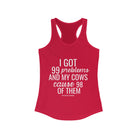 Cow Problems Racerback Tank tcc graphic tee Printify XS Solid Red 