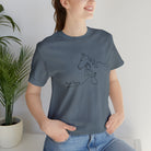 She is Strong Short Sleeve Tee tcc graphic tee Printify Heather Slate XS 
