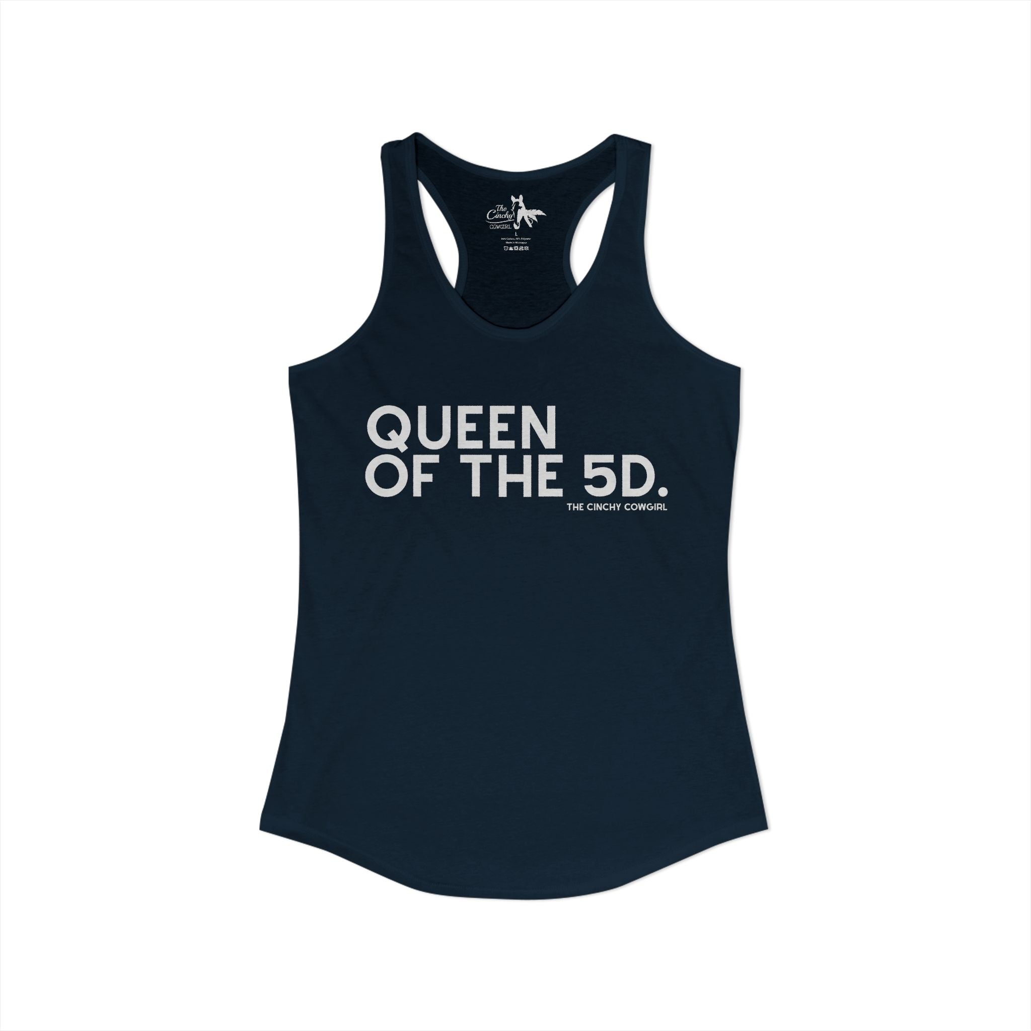 Queen Of The 5D Tank Top Tank Top The Cinchy Cowgirl - Print XS Solid Midnight Navy