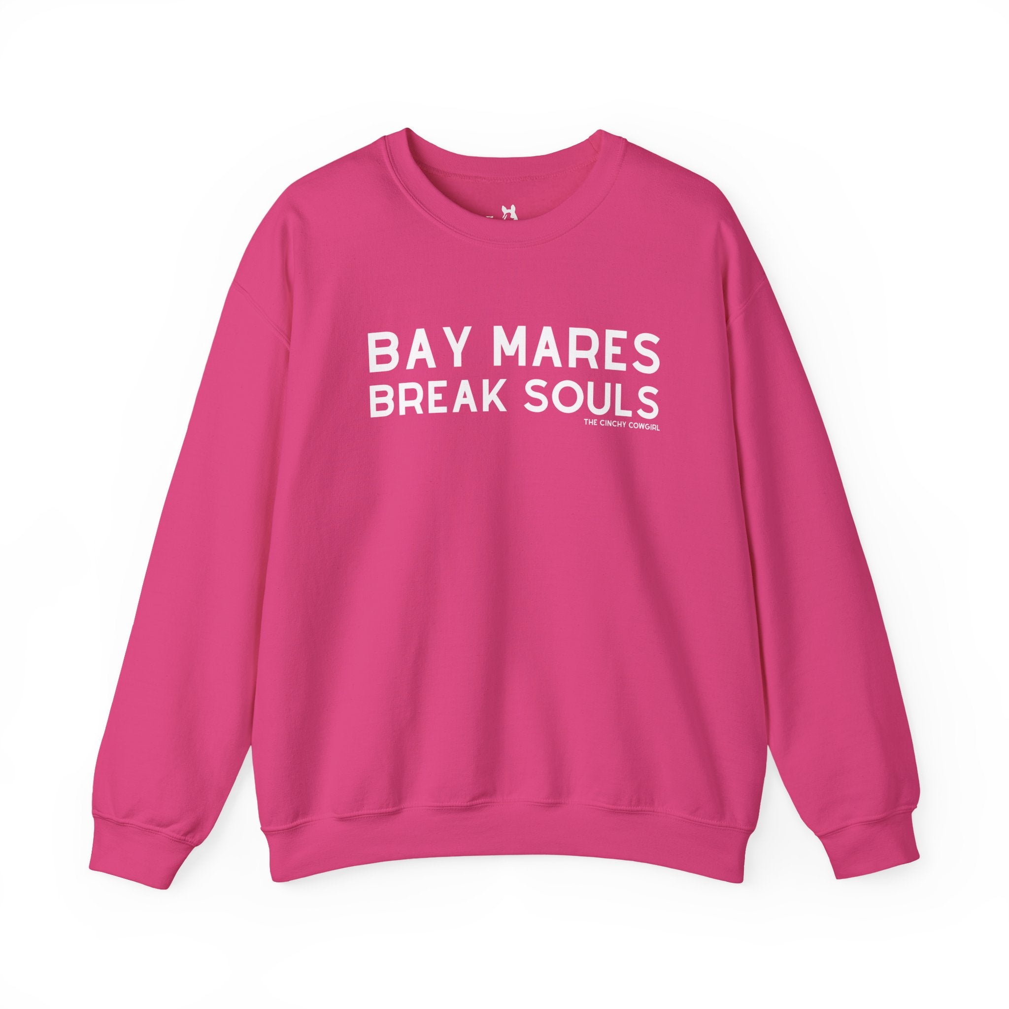 Bay Mares Break Souls Pullover Sweatshirt The Cinchy Cowgirl - Print S Heliconia