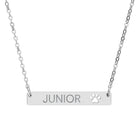 Personalized Dog Name Paw Print Bar Necklace Accessories The Cinchy Cowgirl - Print One Size Stainless Steel (No coating)