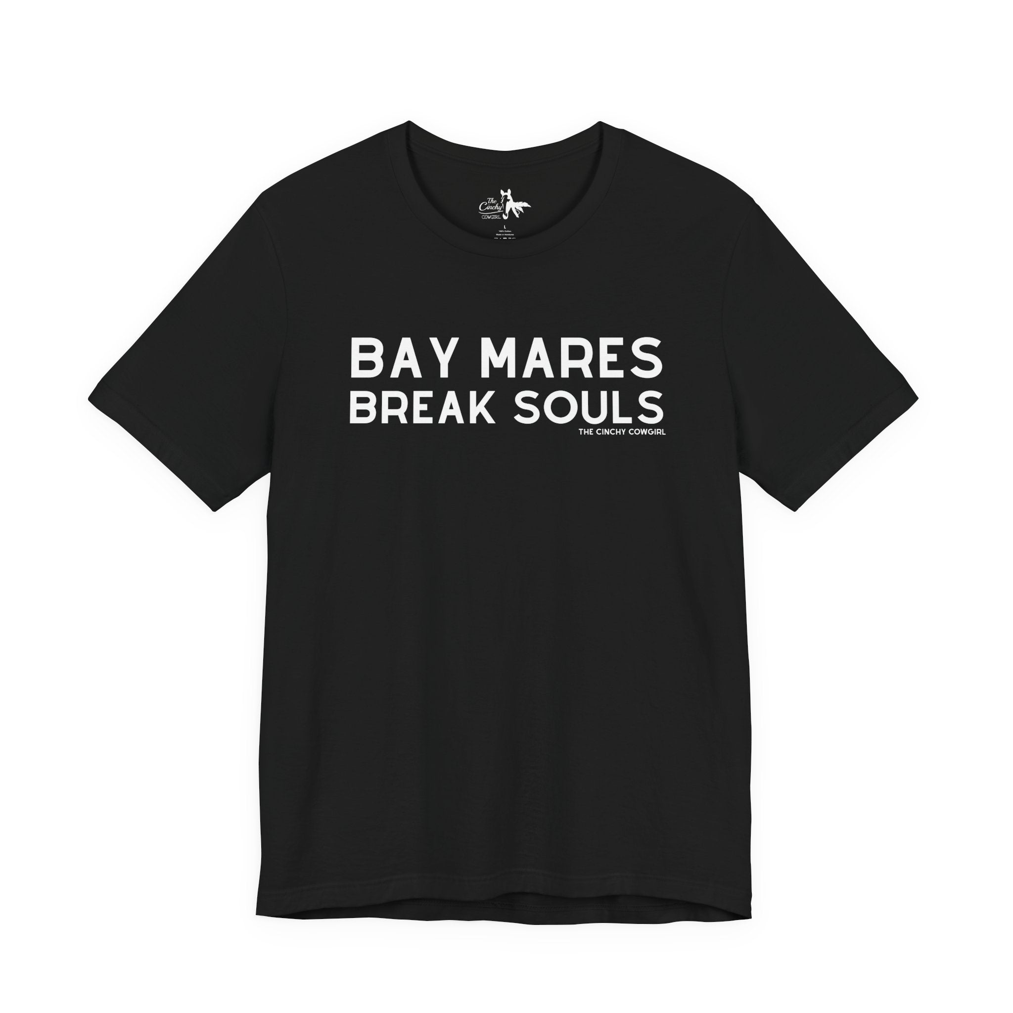 Bay Mares Break Souls Short Sleeve Tee T-Shirt The Cinchy Cowgirl - Print Black XS