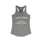 I Just Want To Eat Tacos And Ride My Horse Tank Top Tank Top The Cinchy Cowgirl - Print