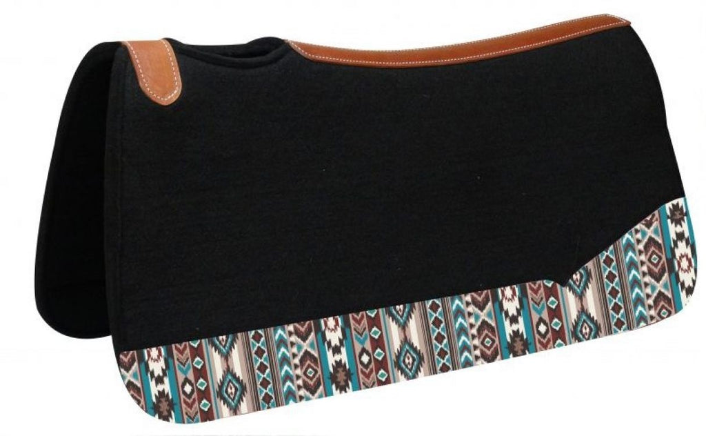 Navajo Wear Leather Felt Saddle Pad western saddle pad Shiloh   