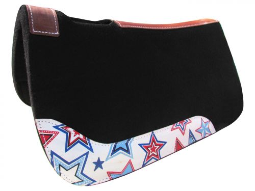 Pony Size Red, White, & Blue Stars Saddle Pad western saddle pad Shiloh