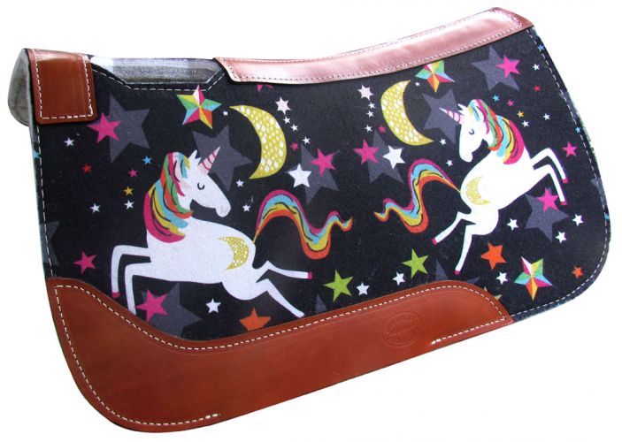 PONY Unicorn Print Felt Saddle Pad western saddle pad Shiloh   