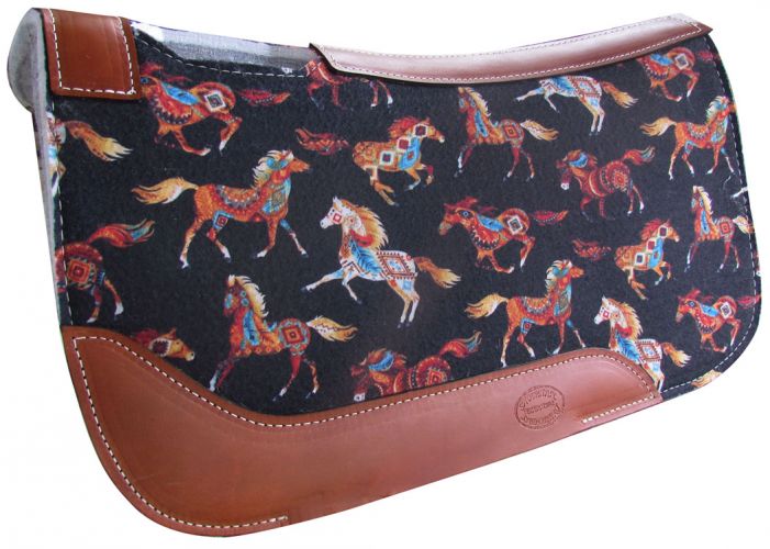 PONY Tribal Horse Print Felt Saddle Pad western saddle pad Shiloh   