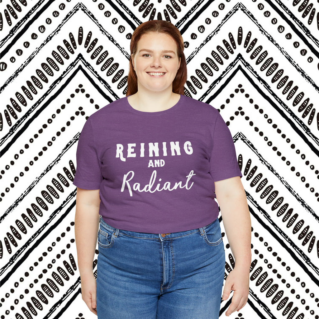 Reining & Radiant Short Sleeve Tee Horse Riding Discipline Tee Printify   