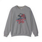 American Girly Fleece Pullover Sweatshirt The Cinchy Cowgirl - Print S Graphite Heather