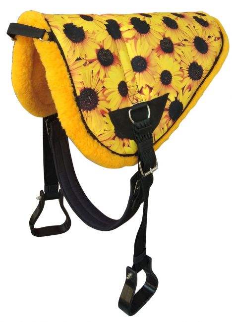 Large Sunflower Print Bareback Saddle Pad western saddle pad Shiloh   
