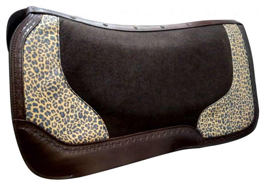 Argentina Leather Cheetah Accent Saddle Pad western saddle pad Shiloh   