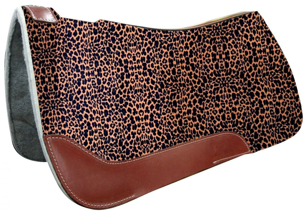 Cheetah Print Solid Felt Saddle Pad western saddle pad Shiloh   