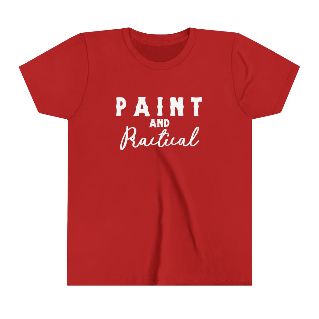 Paint & Practical Youth Tee Red