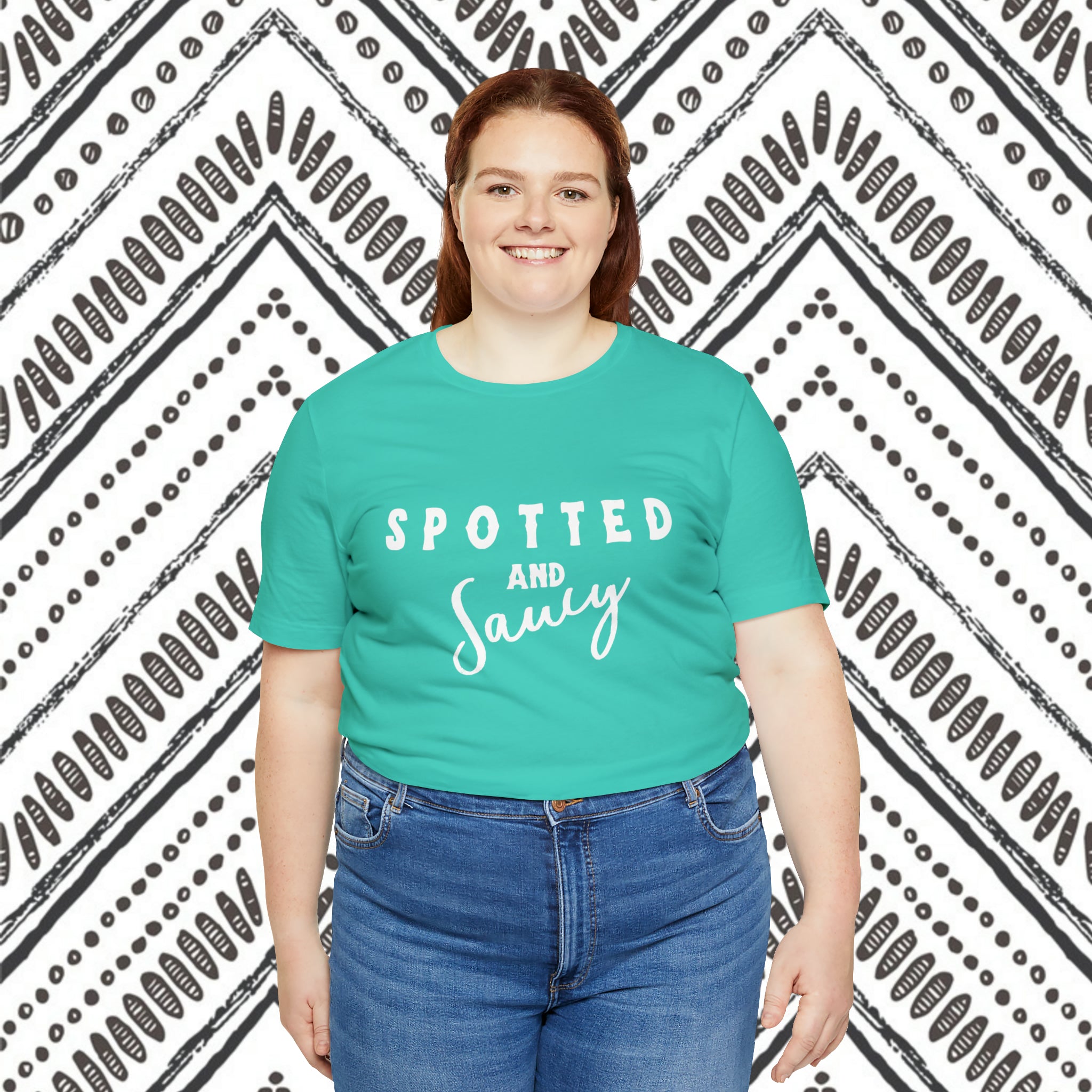 Spotted & Saucy Short Sleeve Tee Horse Color Shirt Printify   