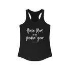 Horse Mom of the Freakin' Year Racerback Tank tcc graphic tee Printify XS Solid Black 