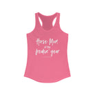 Horse Mom of the Freakin' Year Racerback Tank tcc graphic tee Printify XS Solid Hot Pink 