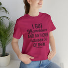 Horse Problems Short Sleeve Tee tcc graphic tee Printify Berry XS 