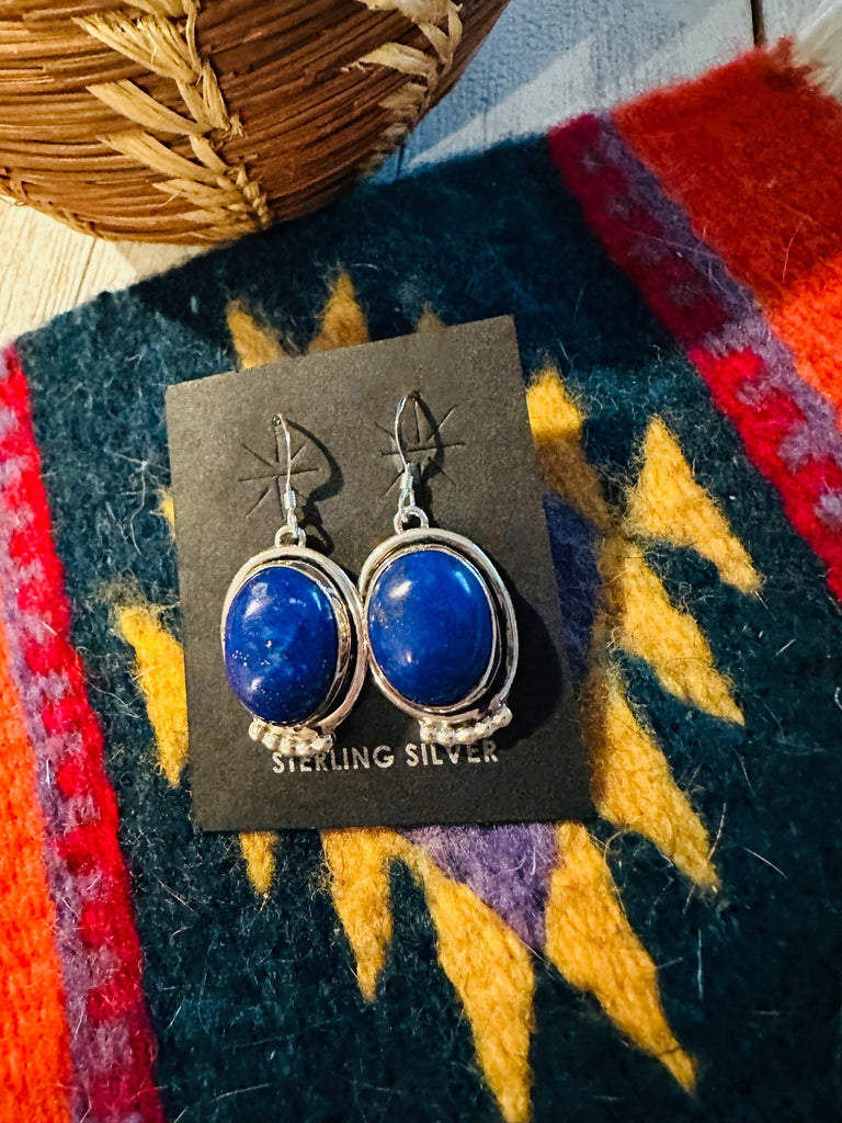 Shimmer in the Blue Dangle Earrings NT jewelry Nizhoni Traders LLC   