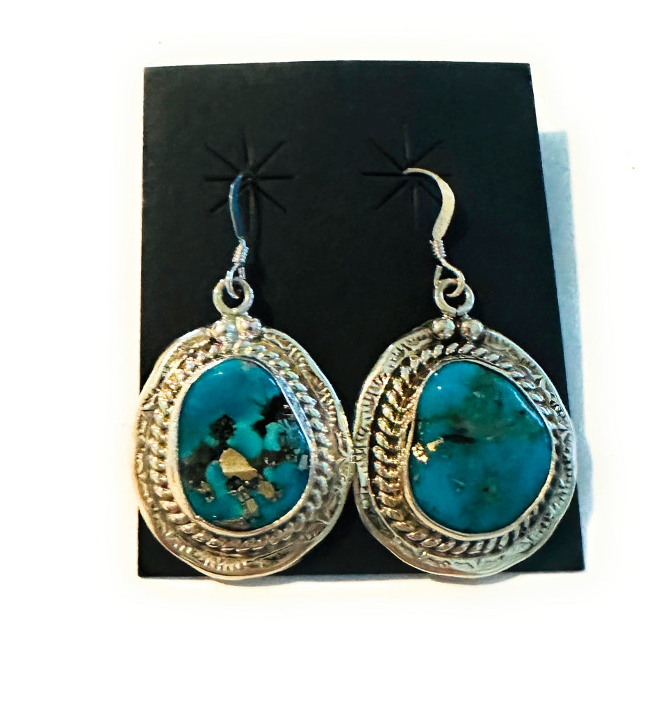 Southwestern Mirror of Dreams Dangle Earrings NT jewelry Nizhoni Traders LLC   