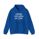 Coffee Cuss Words Cows Hoodie Hoodie Printify Royal M 