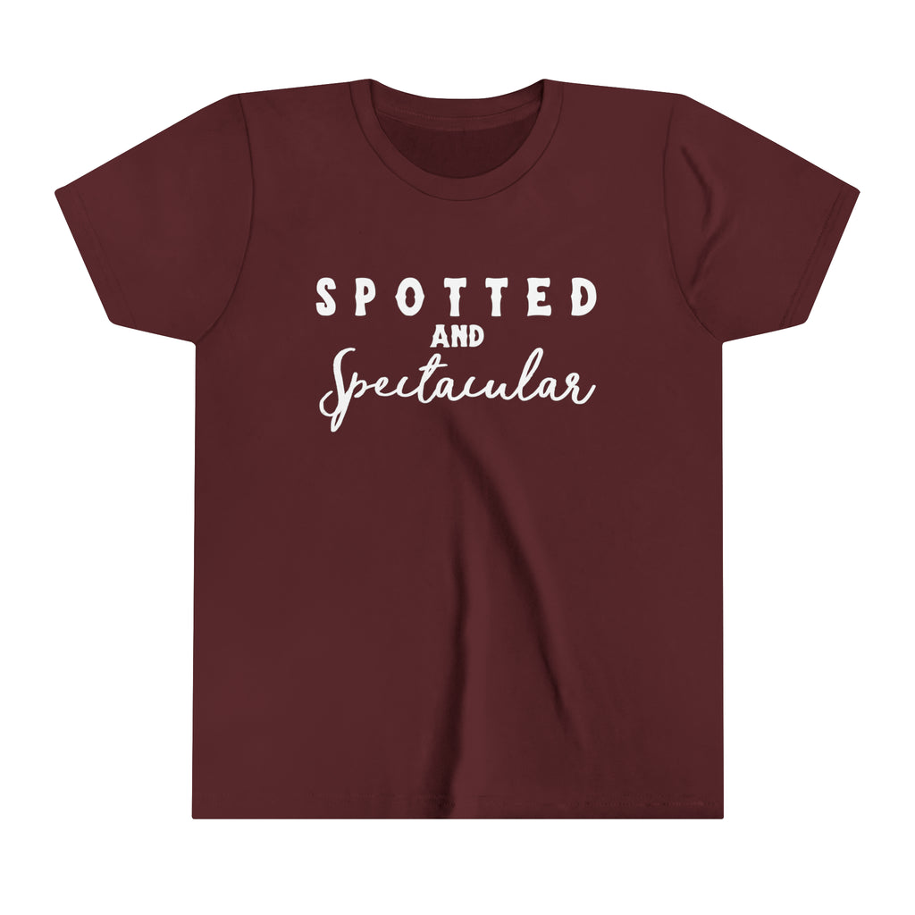 Spotted & Spectacular Youth Tee Maroon