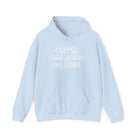 Coffee Cuss Words Cows Hoodie Hoodie Printify Light Blue S 