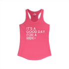It's A Good Day For a Ride Tank Top Tank Top The Cinchy Cowgirl - Print XS Solid Hot Pink