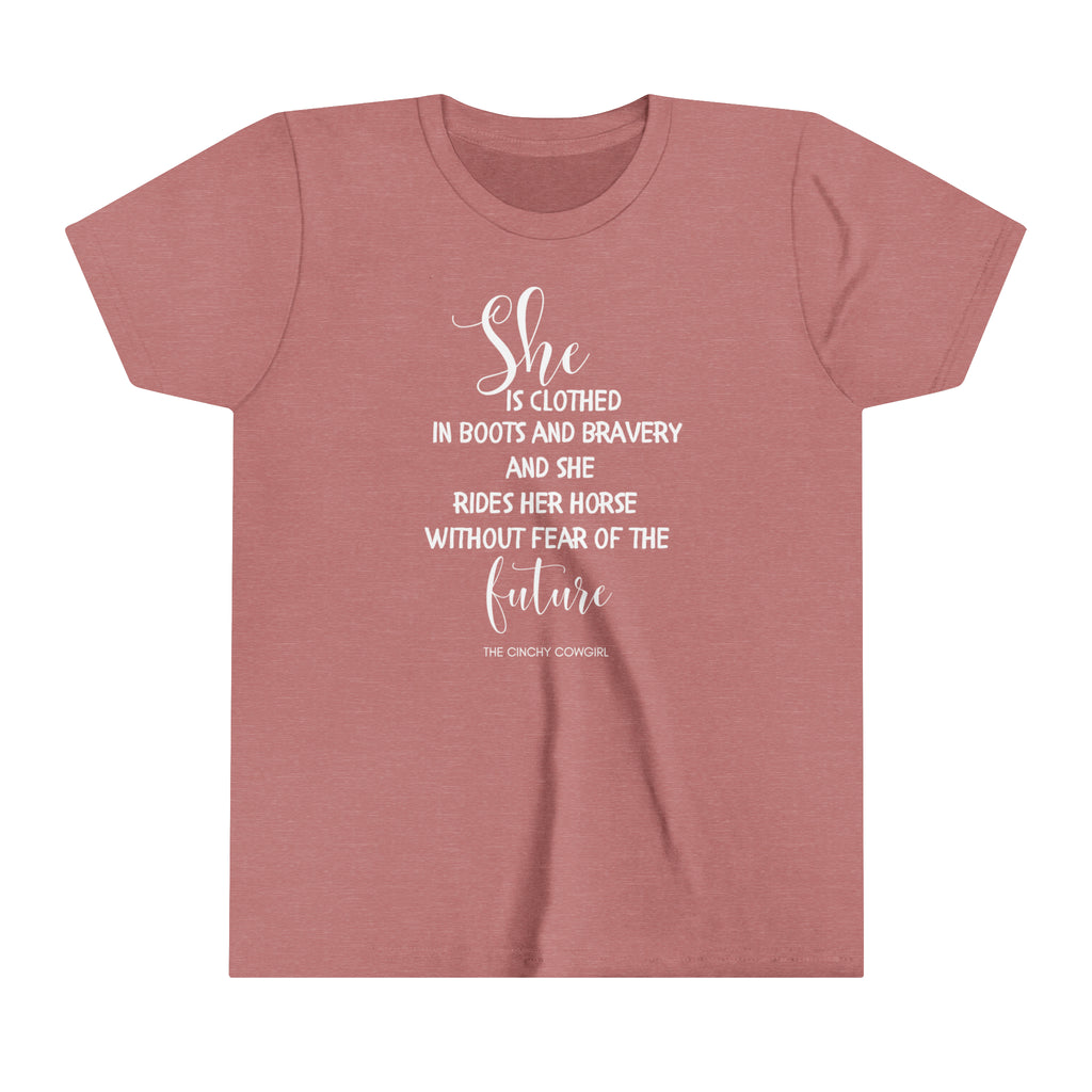 She is Clothed Youth Short Sleeve Tee Mauve
