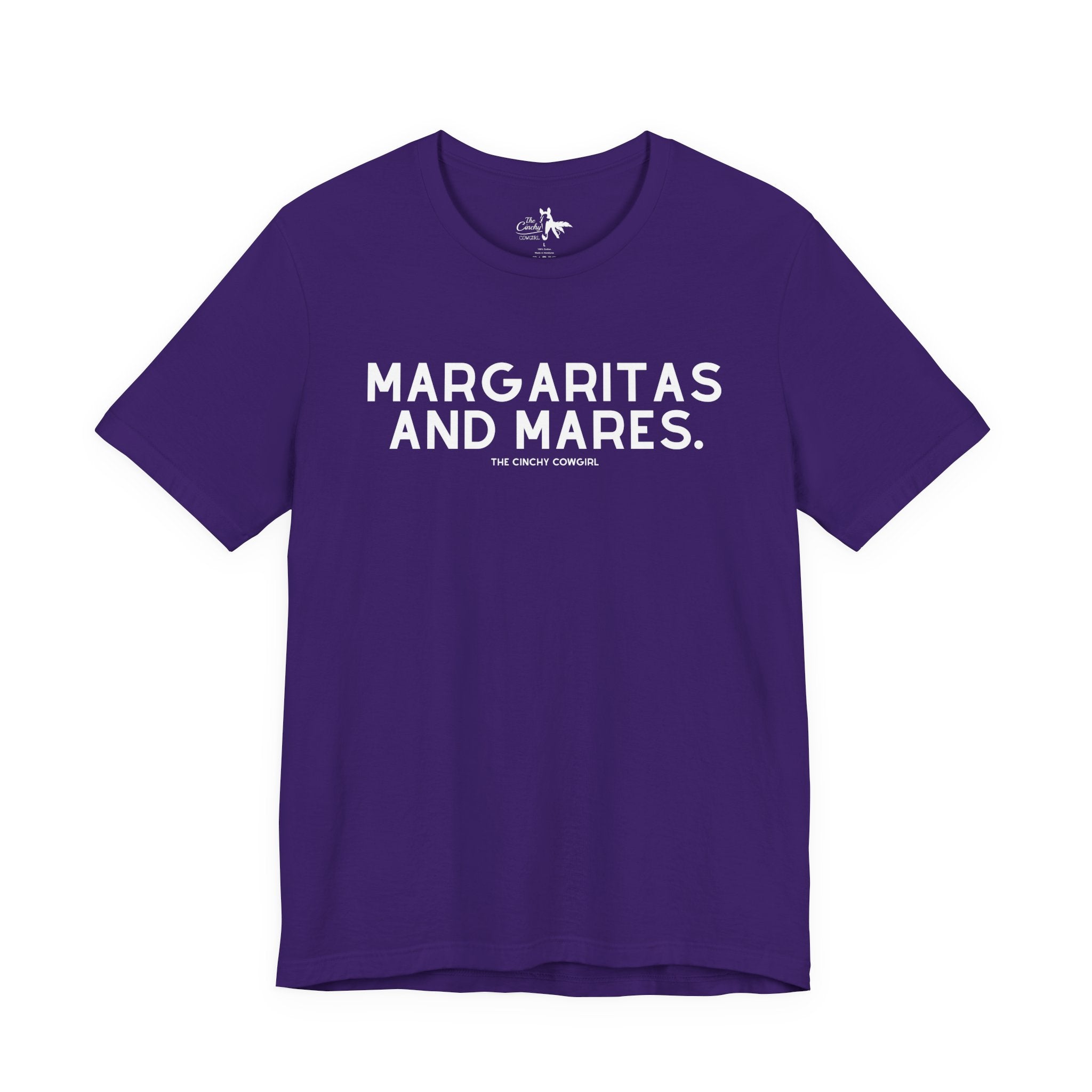 Margaritas & Mares Short Sleeve Tee T-Shirt The Cinchy Cowgirl - Print Team Purple XS