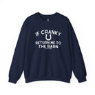 If Cranky, Return Me To The Barn Fleece Pullover Sweatshirt The Cinchy Cowgirl - Print S Navy