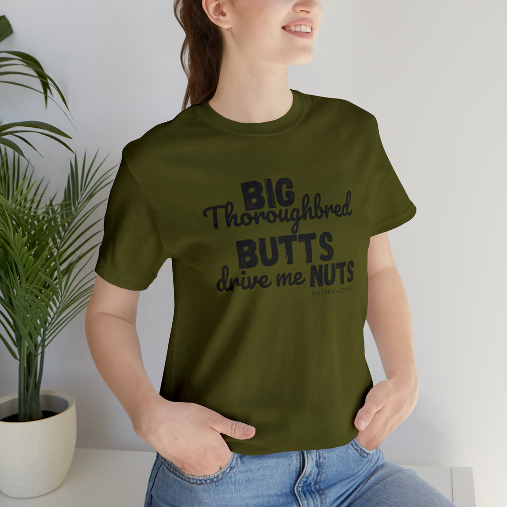 Thoroughbred Butts Short Sleeve Tee tcc graphic tee Printify Olive S 