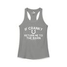 If Cranky Return Me To The Barn Tank Top Tank Top The Cinchy Cowgirl - Print XS Heather Grey