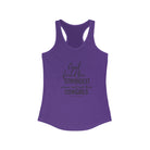 God Found the Strongest Women Racerback Tank tcc graphic tee Printify XS Solid Purple Rush 