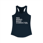 Red Mares Build Character Racerback Tank Tank Top The Cinchy Cowgirl - Print XS Solid Midnight Navy