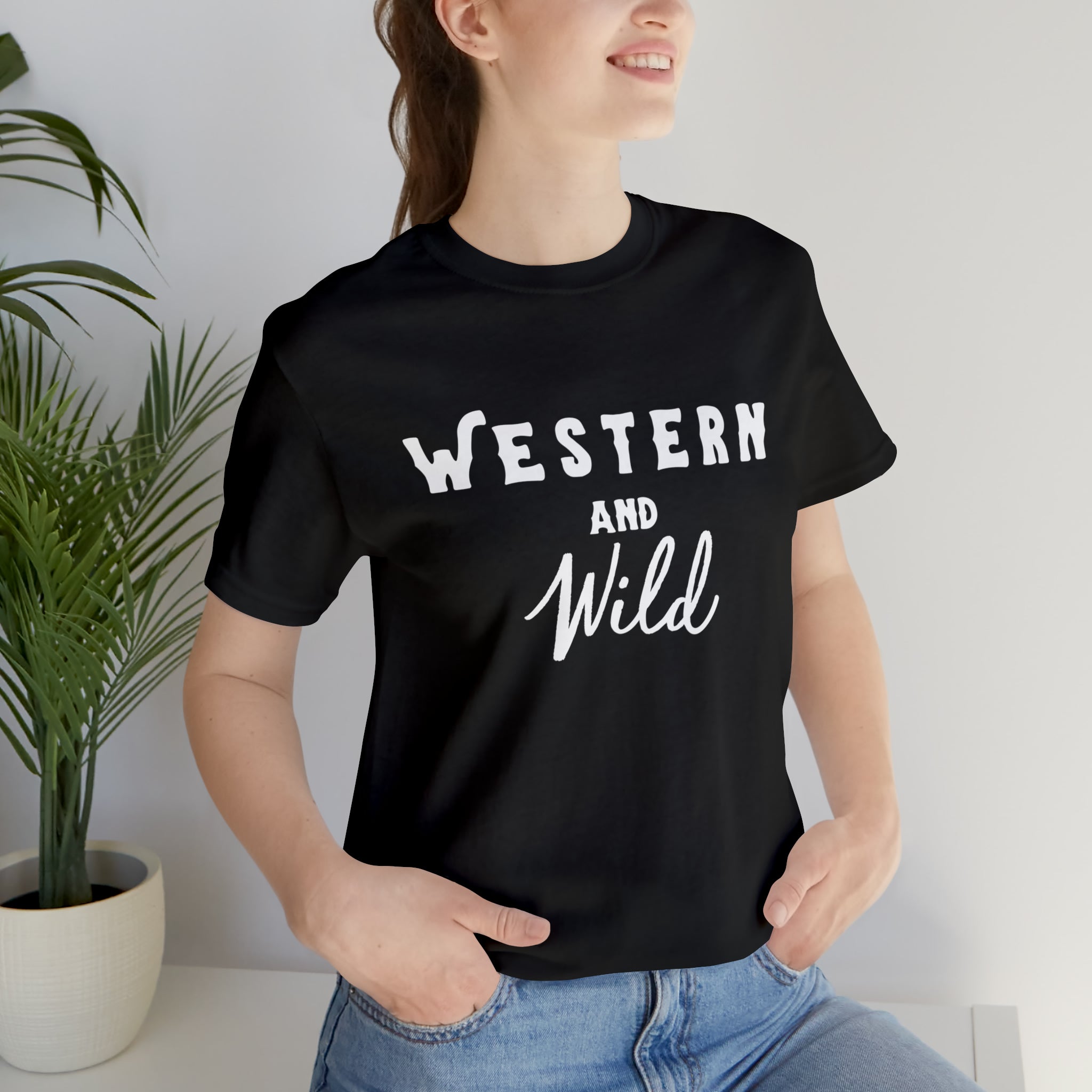 Western & Wild Short Sleeve Tee Horse Riding Discipline Tee Printify Black XS 