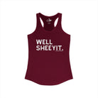 Well Sheeyit Tank Top Tank Top The Cinchy Cowgirl - Print XS Solid Cardinal Red