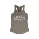 Coffee, Cuss Words And Horses Tank Top Tank Top The Cinchy Cowgirl - Print XS Solid Warm Gray