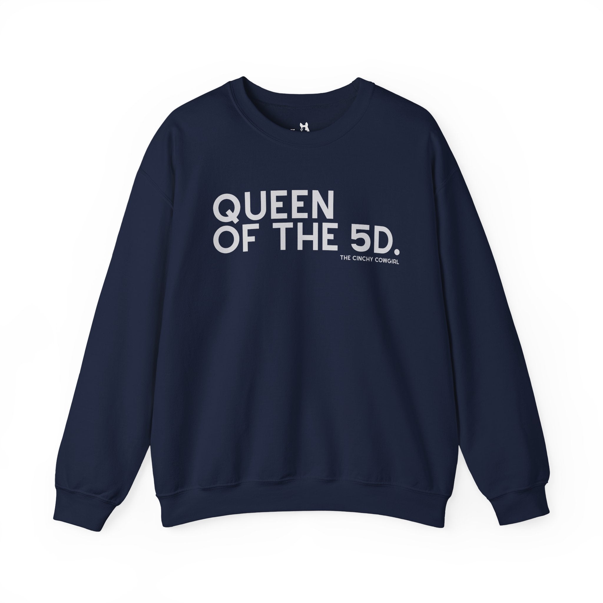 Queen Of The 5D Fleece Pullover Sweatshirt The Cinchy Cowgirl - Print S Navy
